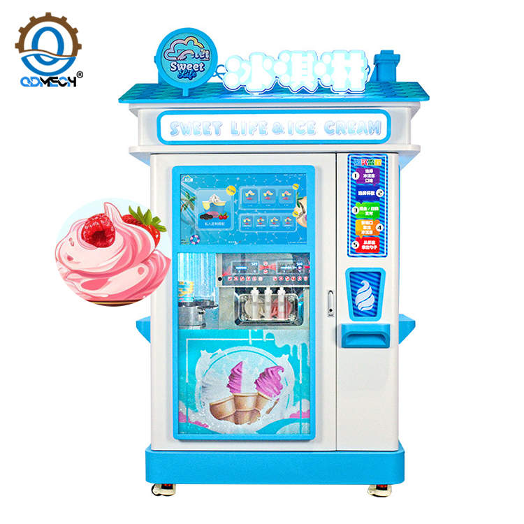 High Capacity Touch Screen Ice Cream Vending Machine
