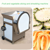 M&aacute;quina de cortar e triturar frutas e vegetais em grande escala em a&ccedil;o inoxid&aacute;vel 