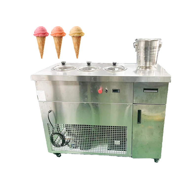 Commercial Premium Temperature Adjustable Street Stall Turkish Ice Cream Ball Machine