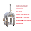 304 Stainless Steel Commercial Portable Pizza Oven