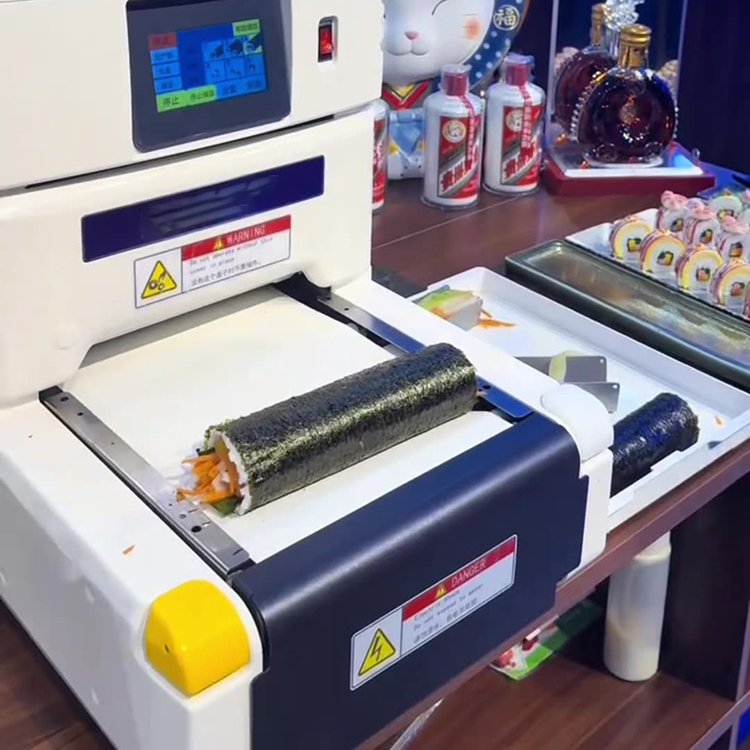 AM QDMECH Automatic Sushi Rolling Machine with Touch Screen and Adjustable Density
