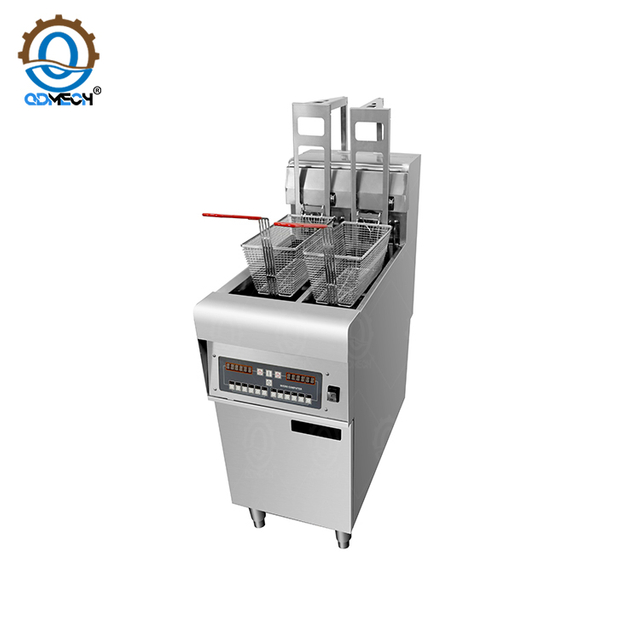 QDMECH China Factory Supply Electric Deep Fryer with Auto Lift Professional Automatic Deep Fryer with Basket Lift for French Fries