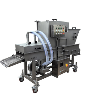 Automatic Tunnel Coating Machine for Squid Tentacles Shrimp Cakes Seaweed Shrimp Cake Breading Machine