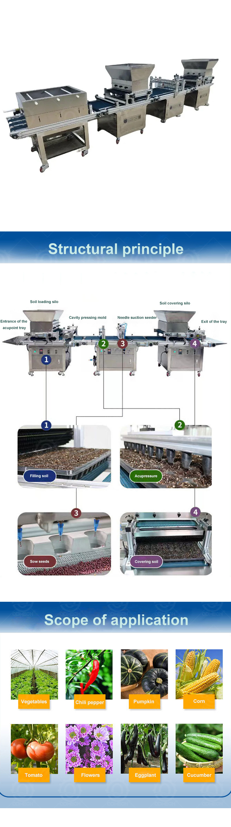 Vegetable Hole Tray Seedling Sowing Machine