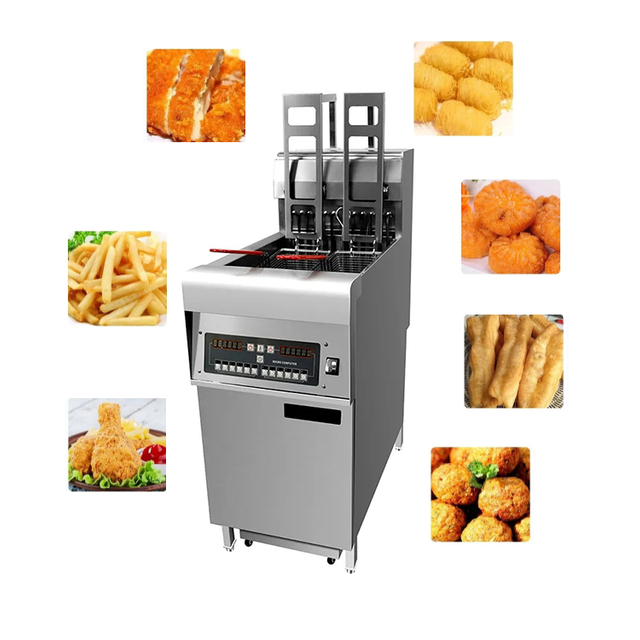 Heavy-Duty Automatic Basket Lifting Deep Fryer for Fast Food Restaurant Equipment