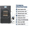  Home Commercial Freeze Dryer Stainless Steel Lyophilization Machine with Intelligent Digital Control 