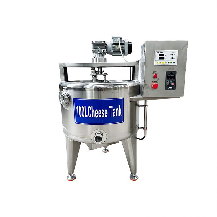 Commercial Food Grade Stainless Steel Cheese Making Tank Precise Temp Control Triple Layer Jacket