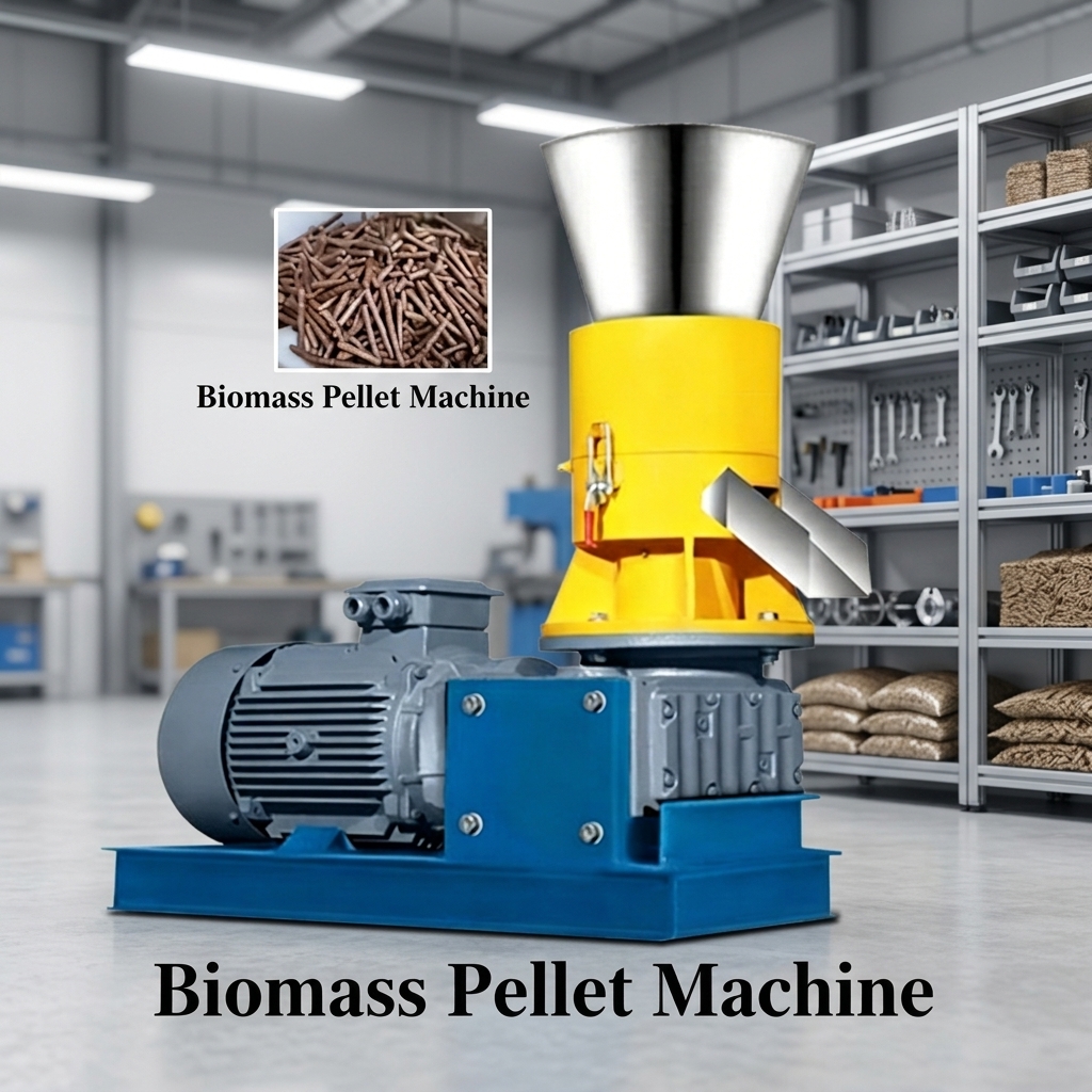 China Producer Biomass Pellet Machine for Wood Chips Straw Charcoal Granule Producing