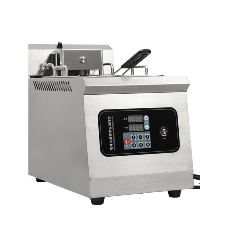 High-Efficiency Microcomputer Control Deep Fryer with Movable Oil Tank and Safety Flip-Top Design