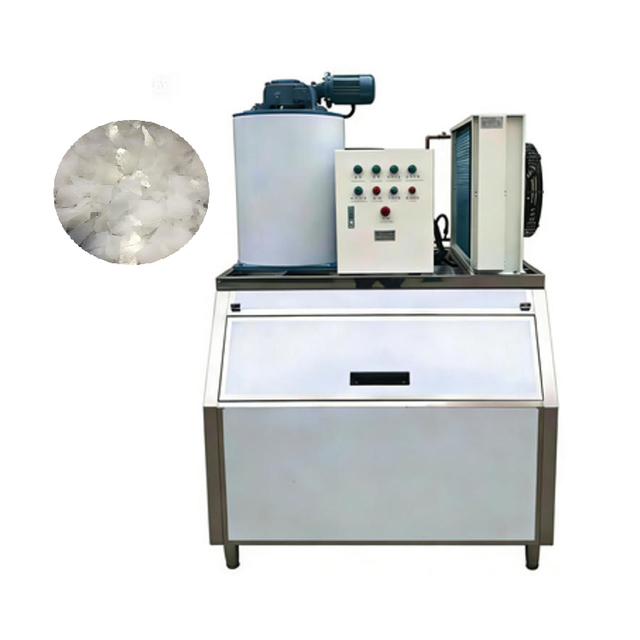 Durable Hygienic Stainless Steel Flake Ice Machine Ice Maker Ice Equipment for Seafood Stores 