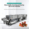 Automatic Tunnel-Type Bottle Washing Machine Glass Bottle Washer Dryer Cleaner