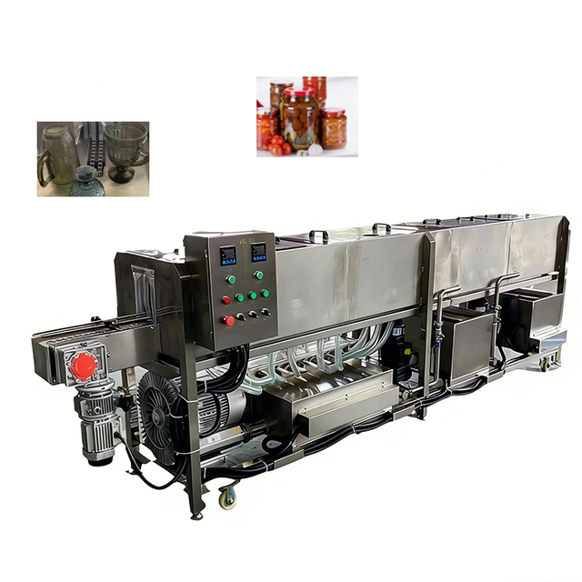 Automatic Tunnel-Type Bottle Washing Machine Glass Bottle Washer Dryer Cleaner