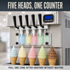 5 Head Ice Cream Machine