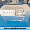 Frozen Meat Dicing Machine Commercial Meat Cubing Equipment Stainless Steel High Speed Meat Cube Cutter